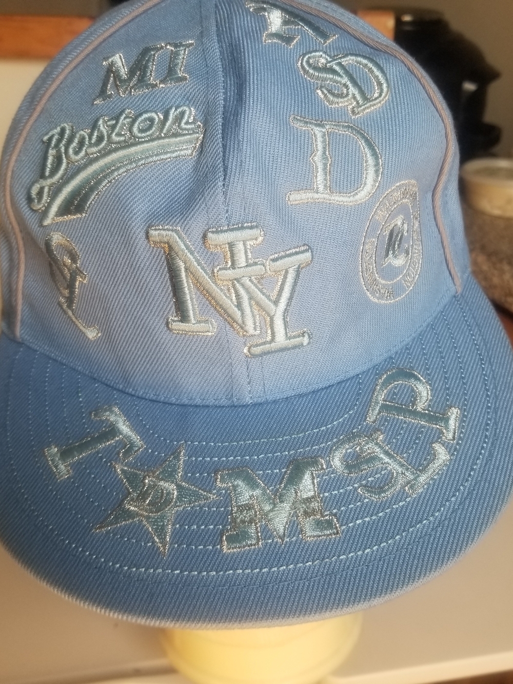 Shi by JOURNEYS Light Blue Embroidered Patch Baseball Cap Unisex